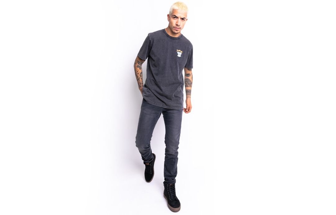 JOHN DOE T-Shirt EAGLE FADE OUT SCHWARZ
