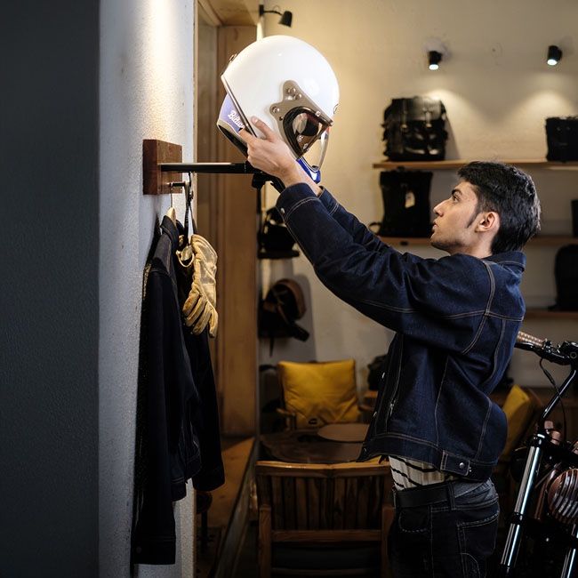 TRIP MACHINE Motorcycle Helmet Wall Mount (double)