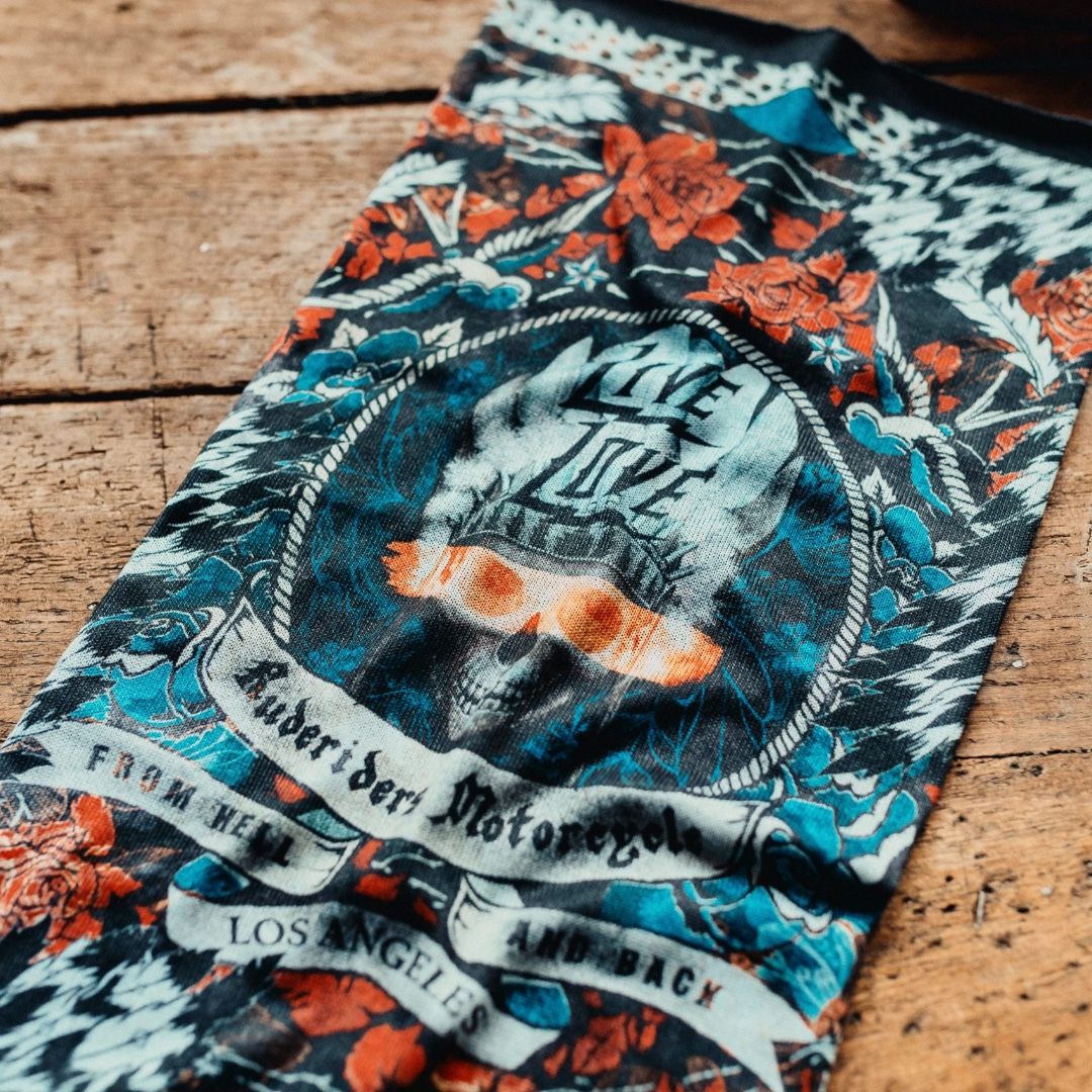 RUDE RIDERS neck warmer LIVE LOVE