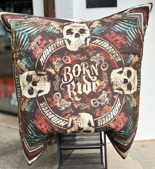 RUDE RIDERS FLYING SKULL Cushion (XXL)