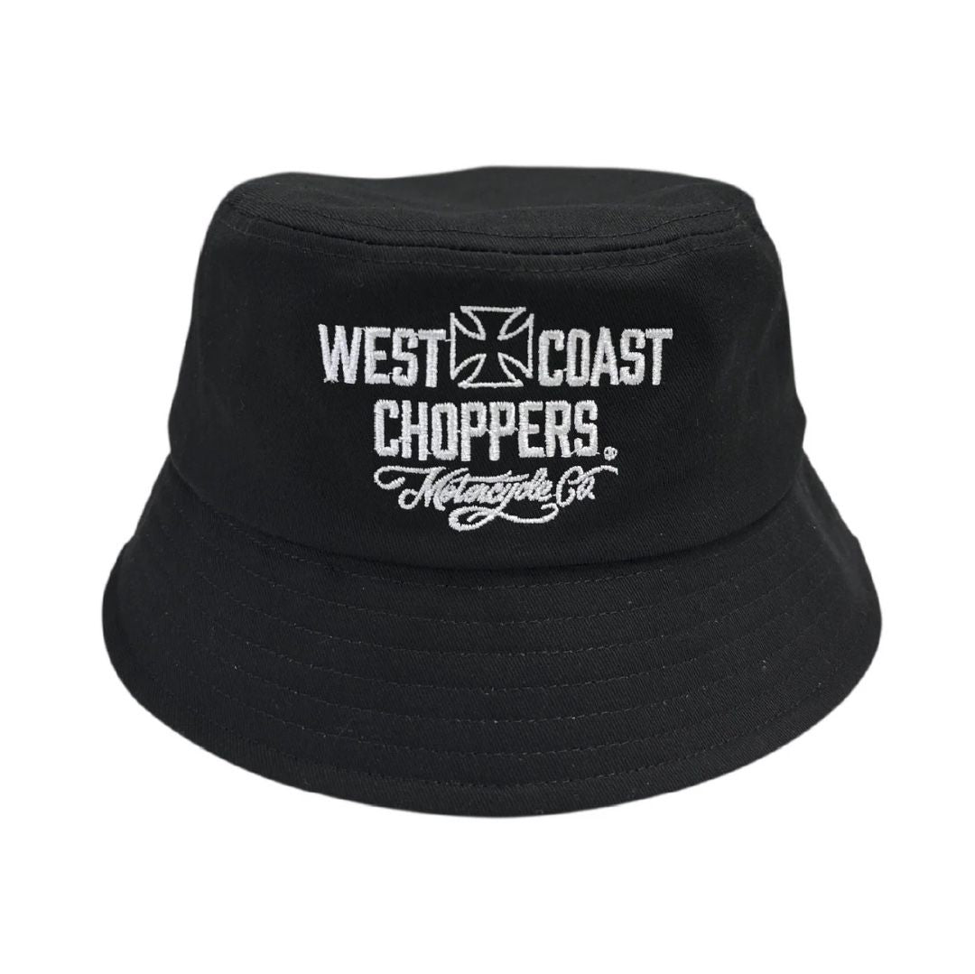 WCC MOTORCYCLE CO. BUCKET HAT - SCHWARZ