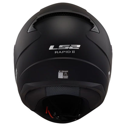 LS2 RAPID II SOLID MATT BLACK Helmet
