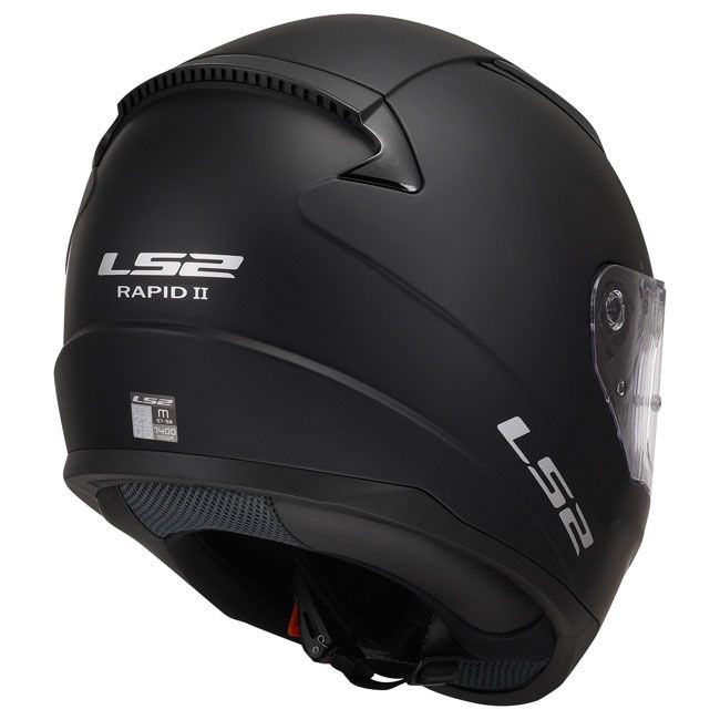 LS2 RAPID II SOLID MATT BLACK Helmet