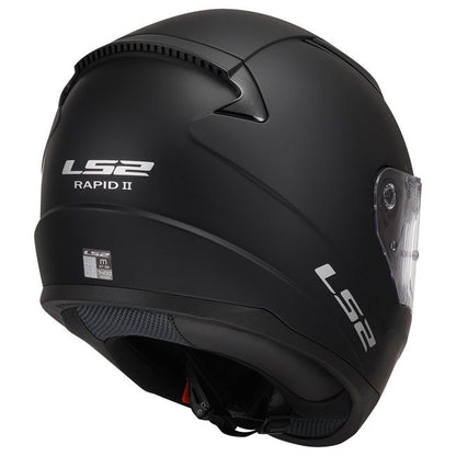 LS2 RAPID II SOLID MATT BLACK Helmet
