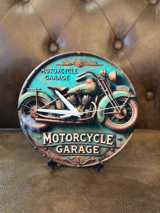 ART STUDIO Motorcycle Clock (model: Motorcycle Garage) 20cm