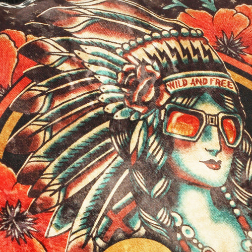 Schwarzes indisches Dekokissen