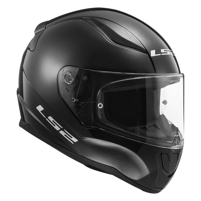 LS2 Rapid II Solid Helm, glänzend schwarz