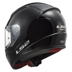 LS2 Rapid II Solid Helm, glänzend schwarz