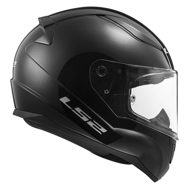 LS2 Rapid II Solid Helm, glänzend schwarz