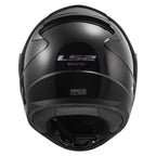 LS2 Rapid II Solid Helm, glänzend schwarz