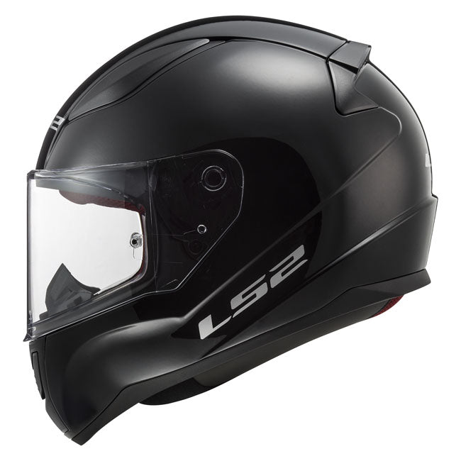 LS2 Rapid II Solid Helm, glänzend schwarz