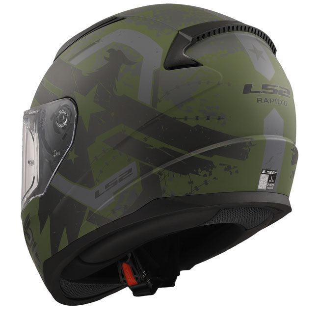 LS2 Rapid II Thunder Birds Helm Militär