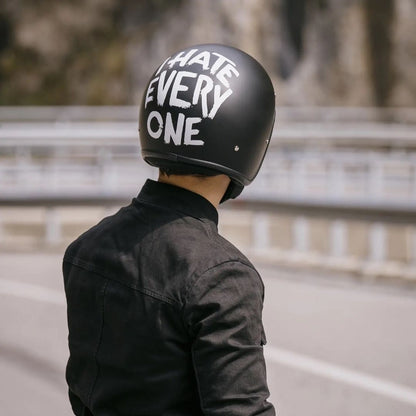 DMD Jet Retro Helm I HATE EVERYONE