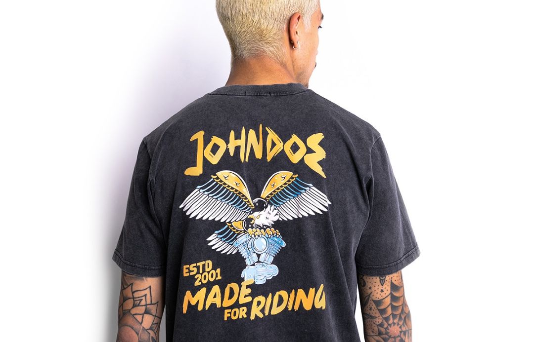 JOHN DOE T-Shirt EAGLE FADE OUT SCHWARZ
