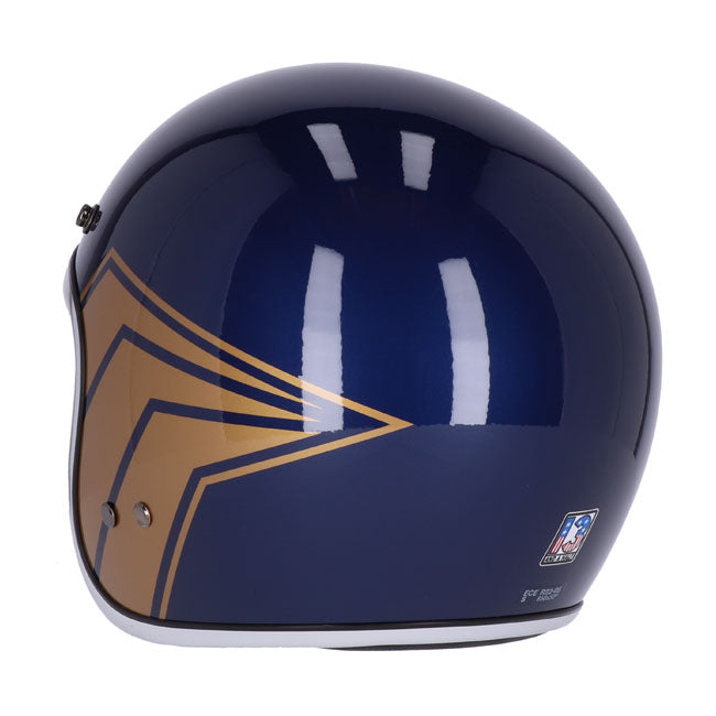 13 1/2 Skull Bucket Helm Crash blau ECE2205