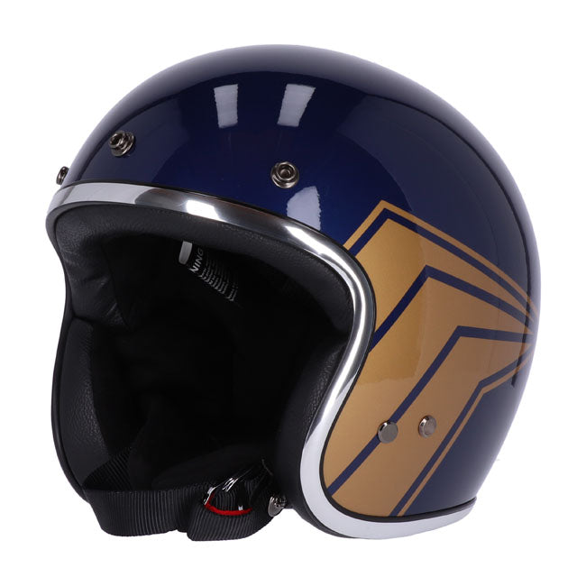 13 1/2 Skull Bucket Helm Crash blau ECE2205