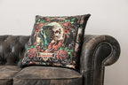 Skull & Butterfly Decorative Cushion