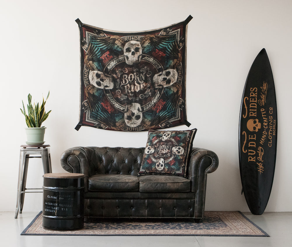 Flying Skull Decorative Cushion