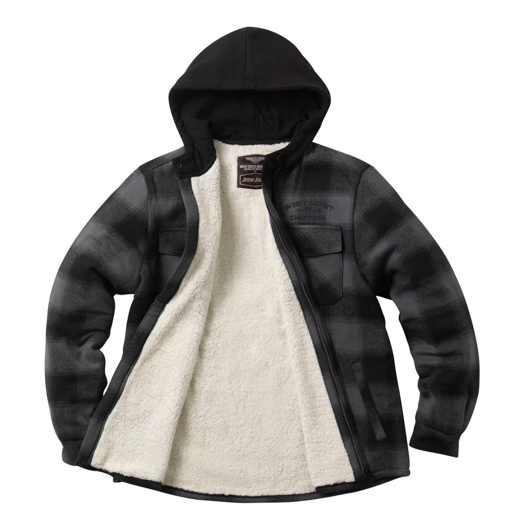 WCC Hell Bent Flanellhemdjacke – Anthrazit/Schwarz