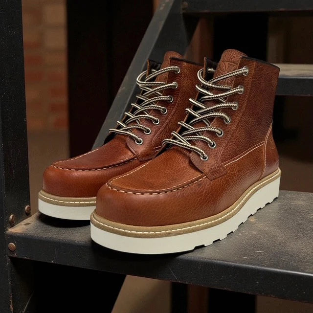 WCC-Stiefel aus robustem Leder – Tumble Brown